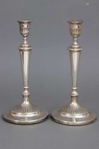 Paar Silber Tischleuchter im Empire Stil