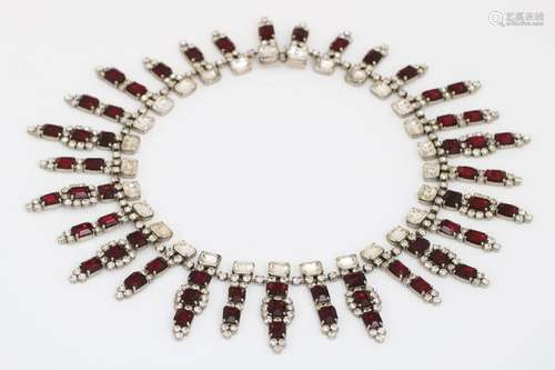 Modeschmuck Collier wohl Neu-Gablonz, um 1950-60