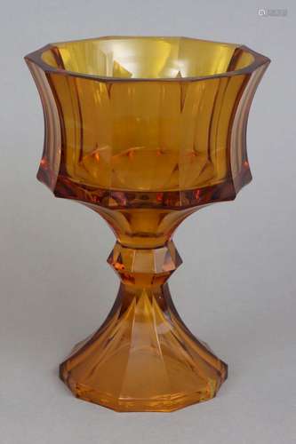 JOSEPHINENHÜTTE Glas Fußschale/Pokal