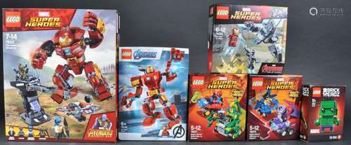 A COLLECTION OF X6 MARVEL RELATED LEGO SETS