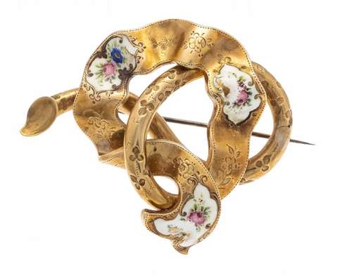 Biedermeier knot brooch circa