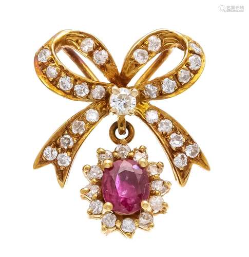 Ruby and diamond pendant GG 75