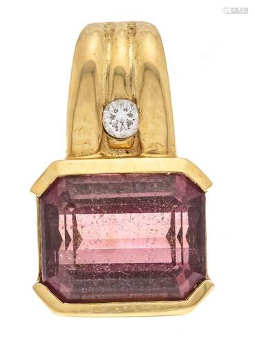 Tourmaline diamond clip pendan