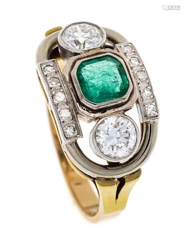 Emerald diamond ring GG/WG 585