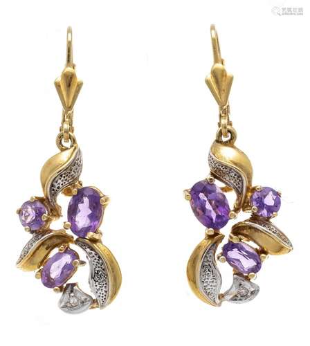 Amethyst diamond earrings GG 5