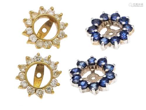 Brilliant sapphire stud earrin