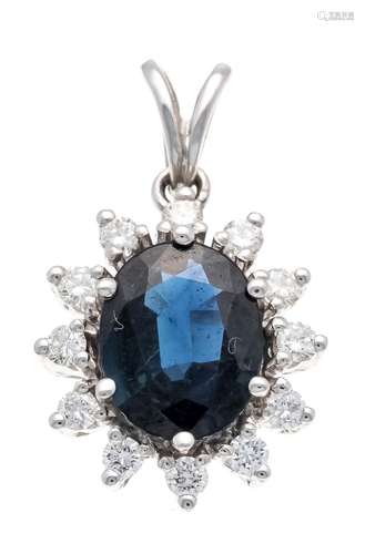 Sapphire diamond pendant WG 58