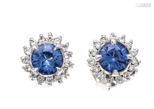 Sapphire diamond stud earrings