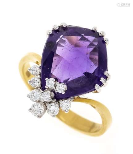 Amethyst diamond ring GG/WG 58