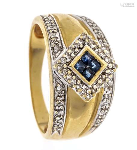 Sapphire diamond ring GG/WG 58