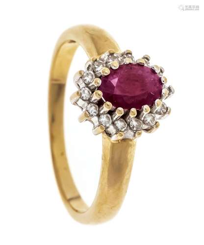 Ruby diamond ring GG/WG 585/00