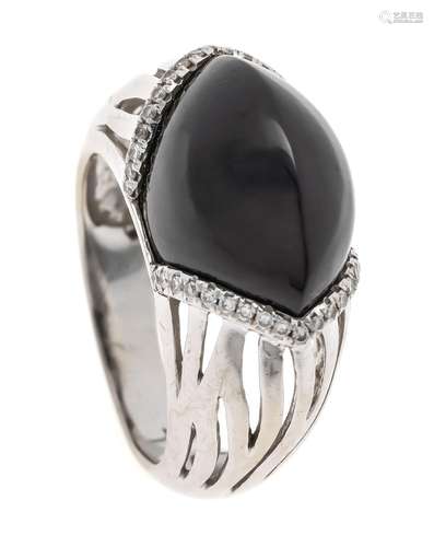 Onyx diamond ring WG 585/000 w