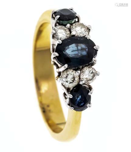 Sapphire-brilliant ring GG/WG