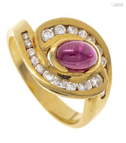 Ruby-cabochon ring GG 750/000