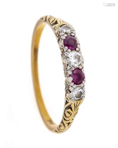 Ruby old-cut diamond ring GG 5