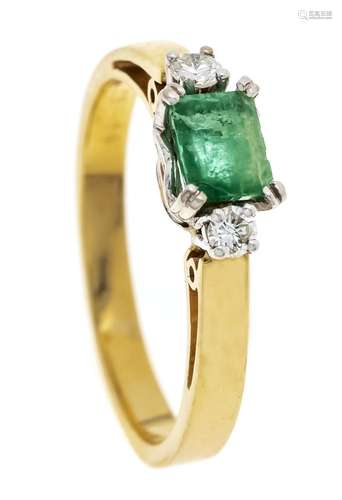 Emerald diamond ring GG/WG 585