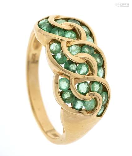 Emerald ring GG 585/000 with r