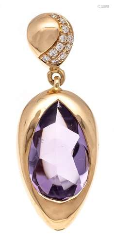 Amethyst diamond pendant RG 75