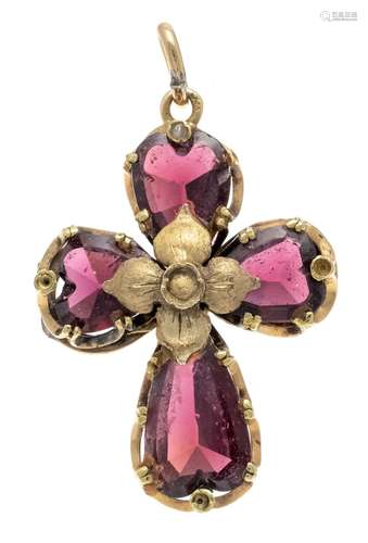 Garnet cross pendant GG 585/00