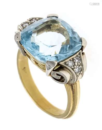 Aquamarine diamond ring GG/WG