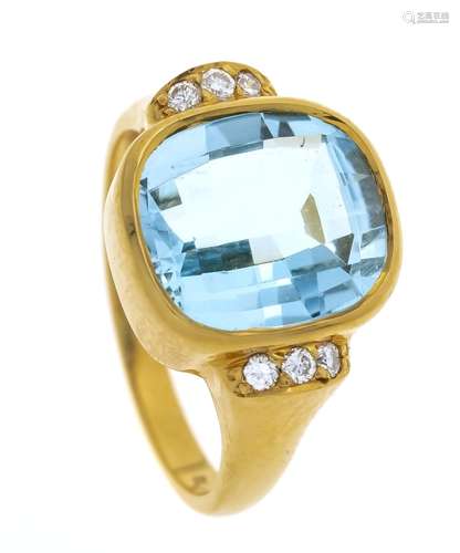 Aquamarine ring WG 585/000 wit