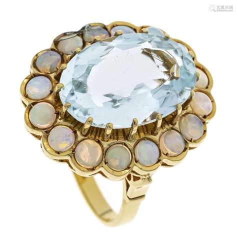 Aquamarine opal ring GG 585/00