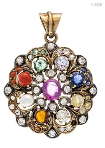 Antique multicolour pendant GG