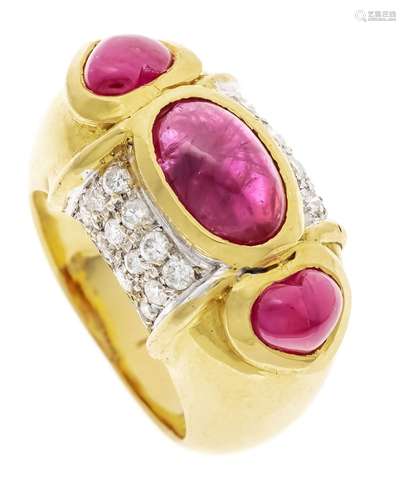 Ruby-brilliant ring GG 750/000