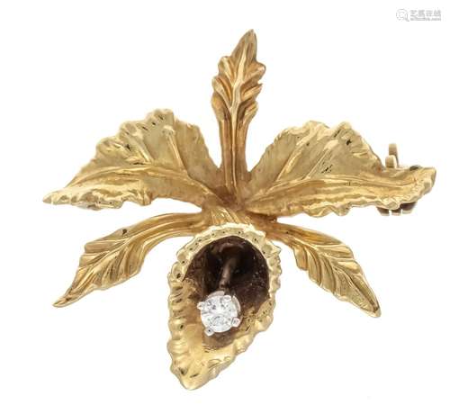 Leaf brooch GG/WG 585/000 fine