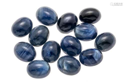 Sapphire cabochons 55.61 ct, 1