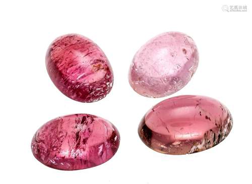 4 Rubellite 37,3 ct oval caboc