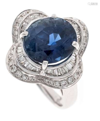 Sapphire diamond ring WG 750/0