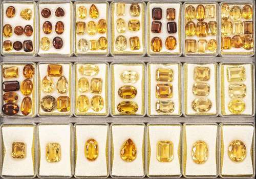 Citrine assortment in differen