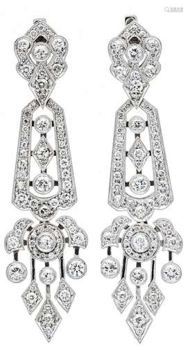 Old-cut diamond clip earrings