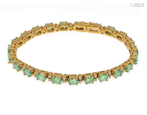 Emerald diamond bracelet GG/WG