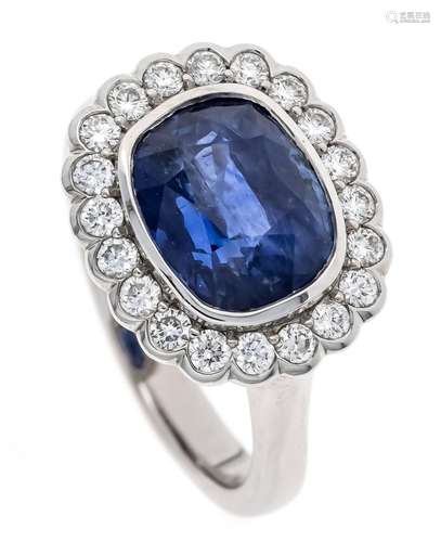 Sapphire diamond ring WG 750/0