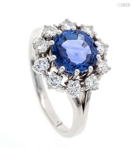 Sapphire diamond ring WG 750/0