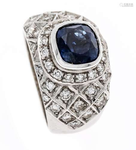 sapphire-brilliant ring WG 750