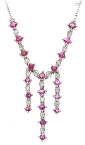 Ruby and diamond necklace WG 7