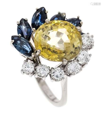 Sapphire diamond ring WG 585/0