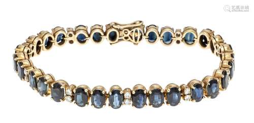 Sapphire and diamond bracelet