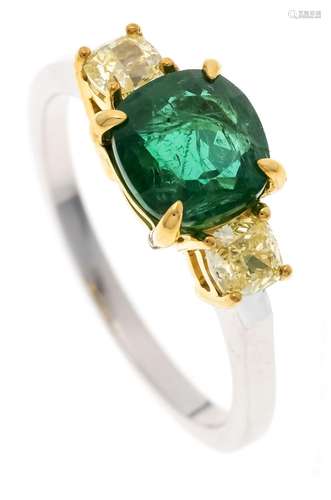 Emerald diamond ring WG/GG 750