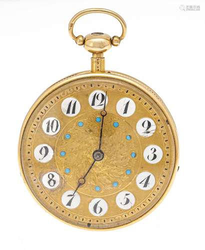 Spindle pocket watch with repe