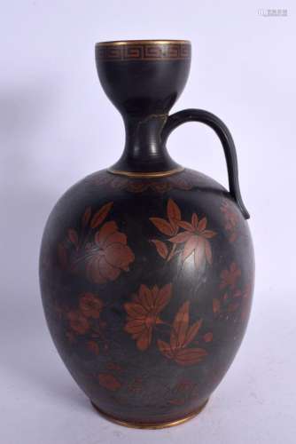 A LOVELY 19TH CENTURY CONTINENTAL TERRACOTTA REDWARE JUG Aft...