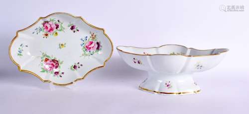 A PAIR OF LATE 18TH CENTURY EUROPEAN OVAL PORCELAIN DISHES p...