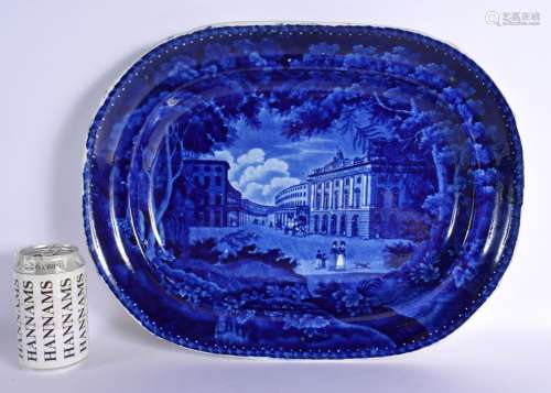 A 19TH CENTURY STAFFORDSHIRE POTTERY MEAT SERVING DISH "...