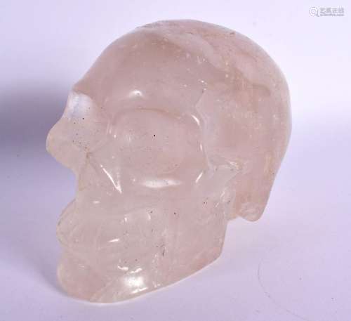 A CONTINENTAL ROCK CRYSTAL SKULL. 10 cm x 8 cm.