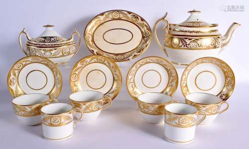 Early 19th century Spode part tea service in pattern 471, co...