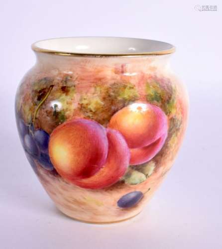 Royal Worcester vase shape 2491, painted with fruit by Freem...