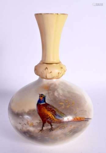 Royal Worcester vase shape G799 painted with a pheasant by J...